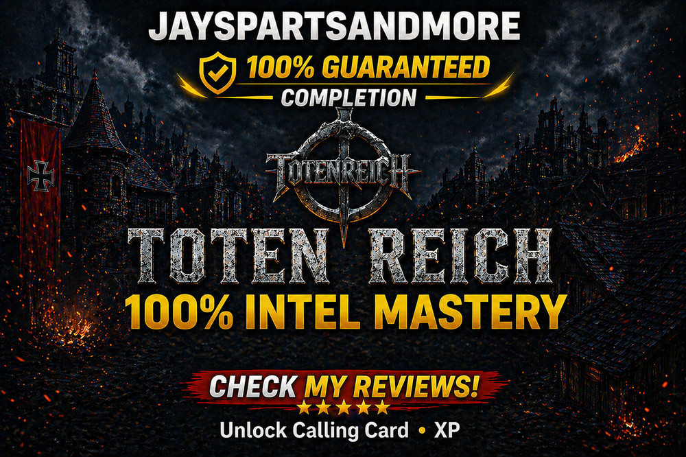 Totenreich 100% Intel Mastery Calling Card Carry Black Ops 7 BO7 Zombies New Map