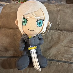 Final Fantasy VII Kadaj Action Doll Plush 2008 with Tags-Has yellowing on hair