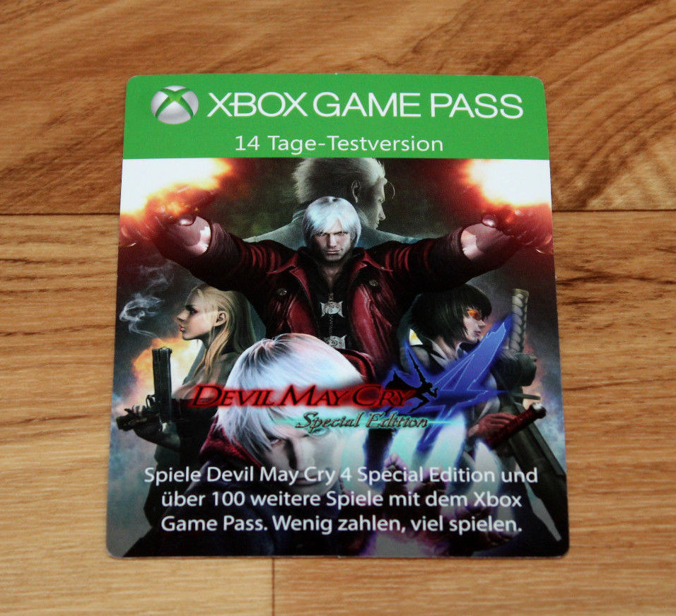 Xbox One Game Pass Card 14 Days Devil May Cry 4 Rare Gamescom 2018