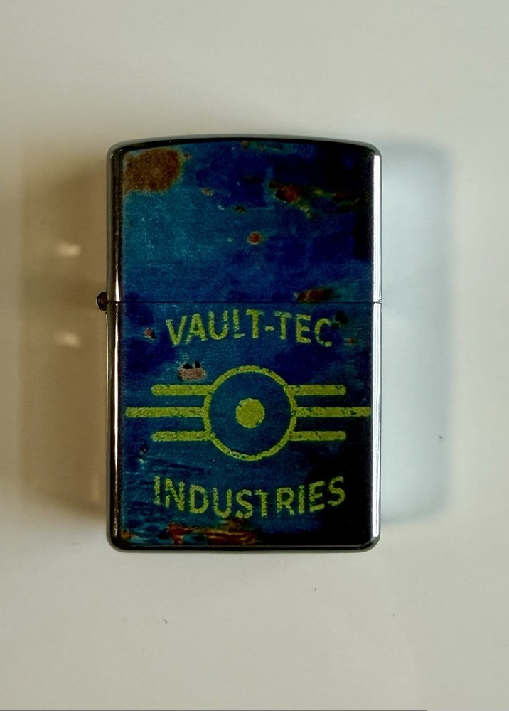 FALLOUT VAULT-TEC FLIP LIGHTER (Vault-Tec Blue) Comes In Tin Gift Case