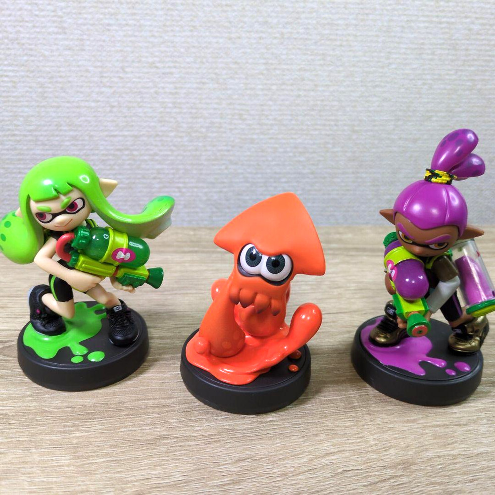 Splatoon amiibo Inkling Figure Squid Orange Girl Lime Green Boy Puple Ages 15+