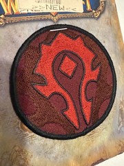 World of Warcraft Horde Logo Iron On Embroidered Patch Jinx Blizzard 2006 New 3″
