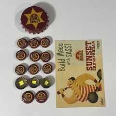 Fallout Sunset Sarsaparilla Bottle Opener 14 Caps 3 Blue Star New Vegas