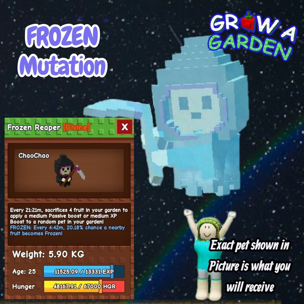 FROZEN Reaper. Age/Weight Shown In Photo. Grow A Garden. Same Day