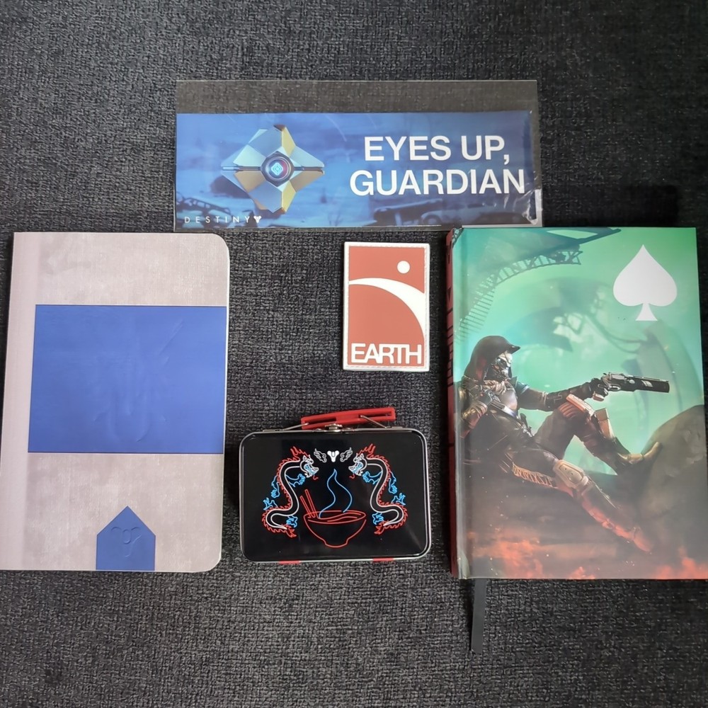 Destiny Loot Crate Lot Of Collectibles Journal Sticker Mini Lunch Box Patch