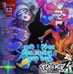 CUSTOM ANY POKEMON🌟 SHINY🌟NON SHINY✨MEGA DIMENSION for Pokemon Legends ZA 🌟