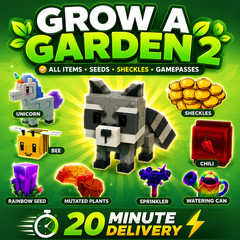 🪴Grow a Garden 2 | All Items, Seeds, Sheckles, Gamepass | 20 Minute delivery