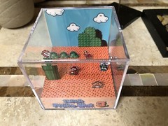 Super Mario Bros 3 Nintendo NES 3D Cube Handmade Diorama Shadowbox
