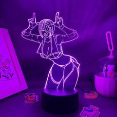 Game the King of Fighters Angel 3D LED Neon Night Lights Birthday Gift for Frien