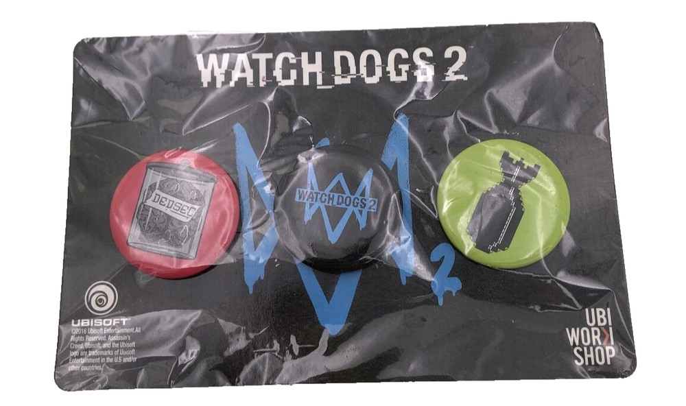 WATCH DOGS 2 – 3 PIN SET ~ UBISOFT ~ GAMESTOP EXCLUSIVE ~ BRAND NEW SEALED