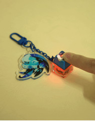 Cookie Run Kingdom LED Keycap Keyring CookieRun Keychain Shadow Milk