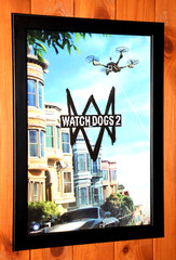 Watch Dogs 2 PS4 Xbox One Rare Small Promo Poster / Ad Page Framed