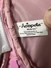 VINTAGE Neopets White Uni Pink Padded Round CD DVD Case 2005 Collectible