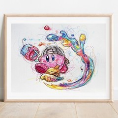 Paint Kirby Ballpoint Pen Print, Kirby’s Dreamland Artwork