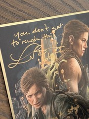 THE LAST OF US PART II Lithograph Signed Ashley Johnson & Laura Bailey JSA COA