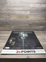 Dishonored 2 GameStop Display Promo Sign Poster