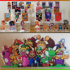Video game acrylic standees Retro Nintendo Mario Zelda Link Pokémon Bowser Sonic