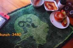 Animal Crossing Brewster Coffee Carpet Game Tufting Floor Mat Soft 80*60cm Green