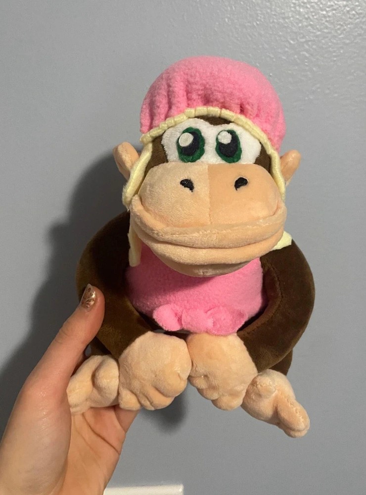 8″ Dixie Kong Handmade Mario DK Monkey Plush Stuffed Animal Custom