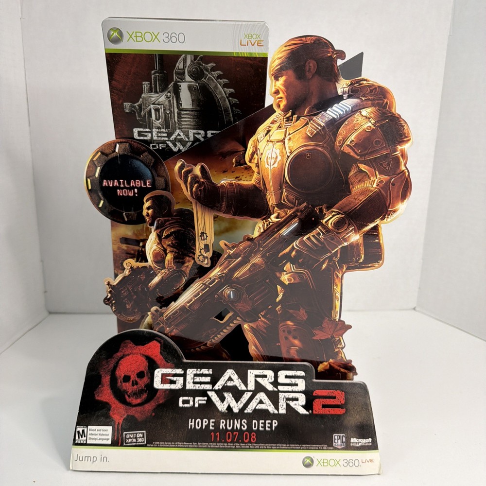 Gears of War 2 Limited Store Display Standee Promotional EXTREMELY RARE Xbox