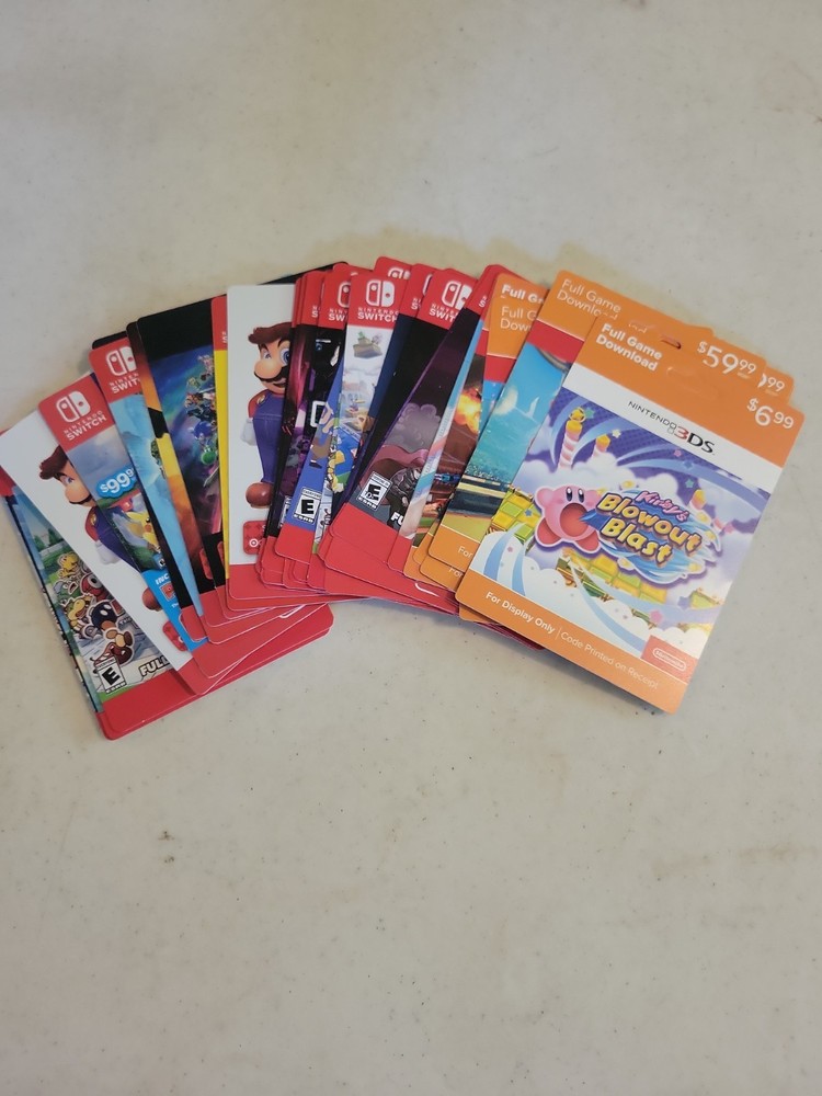 32 Nintendo Switch eShop Various NO VALUE Display Only Card