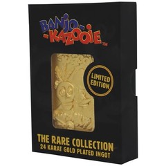Banjo Kazooie 24k Gold Plated Ingot Limited Edition Dust Collectibles New