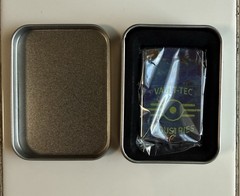 FALLOUT VAULT-TEC FLIP LIGHTER (Vault-Tec Blue) Comes In Tin Gift Case