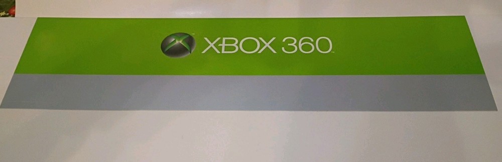 Authentic Microsoft XBOX 360 Section Blockbuster Sign Banner 2008 Vinyl Marquee
