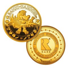 Banjo-Kazooie Limited Edition GOLD Coin Token + Case Numbered Official Rare