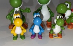Nintendo Jakks Mario Yoshi Lot Blue Green Yellow Figures Tomy Wind Up +