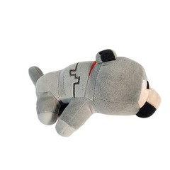 Minecraft Baby Wolf Plush Toy Gray Stuffed Animal