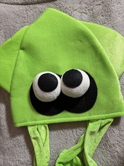Splatoon Inkling Squid Hat Cap GameStop Collectors Green Nintendo Promo Item
