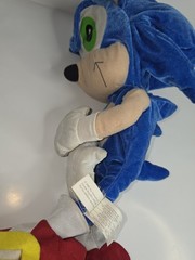 Toy Network Sonic the Hedgehog Plush Doll Stuffed Toy Blue Red Shoes 2008