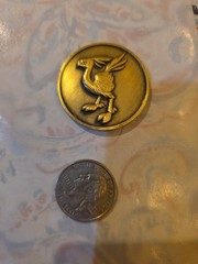Chocobo and Airship Fan Made one Gil coin from the world of Final Fantasy