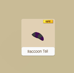 AJPW Rare Super Sweets Raccoon tail, Currency (Pick Color) Animal Jam Play Wild