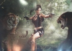 Tomb Raider Underworld Poster # 1 Nintendo Wii Eidos Dual Pistols Lara vs Tigers