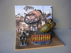 Fallout 3 MEGATON Mini Nuke Protectron Diorama Miniature Figures Display