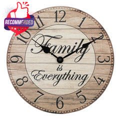 Wall Clock, 11-inch Round Analog Clock With Inspirational Dial, Battery Powered