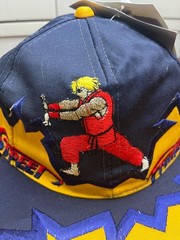 Vintage 1996 Street Fighter II Ken Snapback Cap Capcom Youth Hat Burgundy NOS