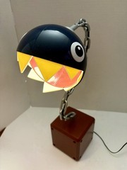 Super Mario Bros Chain Chomp Lamp Light Game Room Collectible Rare READ PLEASE!