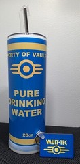Fallout Pure Drinking Water Stainless Steel Tumbler, 20 Ounce, w/FREE KEYCHAIN