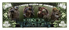 Pack of 10 TMNT Ninja Turtles 1 Million Dollars Collectible Novelty Money
