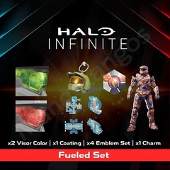 *FULL SET* Halo Infinite Mountain Tiger Armor, Charm, Visors, Emblems RE FUELED