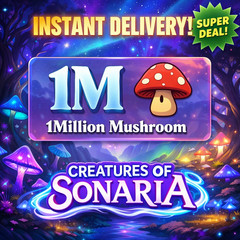 1Million Mushroom (Mush) – Creatures of Sonaria (COS) – FAST DELIVERY! Not Dupe!