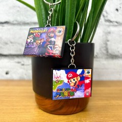 Mini N64 Game Case Keychains, Nintendo Miniature Case Cover, N64 Retro Gaming