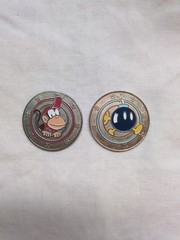 Vintage Diddy Kong/ Bomb Super Mario Nintendo Coin Token Lot Of 2, Frankford