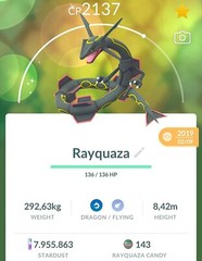 Shiny Rayquaza 2019 Guaranteed lucky – Trade 20kStardusts – Read description