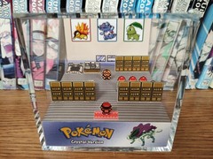 Pokemon Elm Lab M Crystal Handmade Diorama – Gameboy / Retro Gaming Cube -Fanart