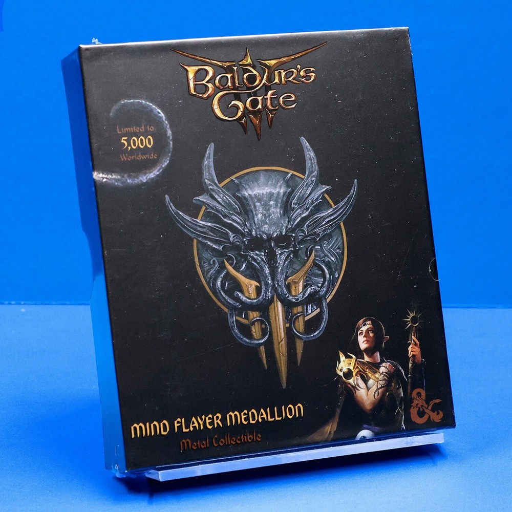 Baldur’s Gate 3 Mind Flayer Limited Edition Medallion Coin Figure Statue + Stand