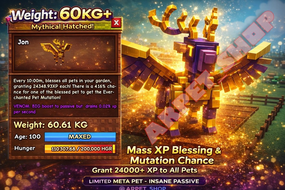 VENOM GILDED CHOC PERYTON 60KG | Roblox GROW A GARDEN | INSTANT DELIVERY